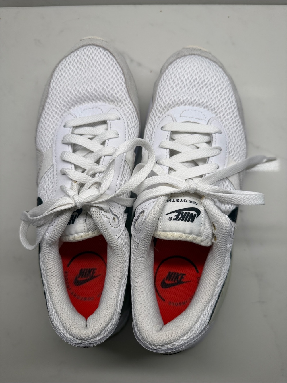 Nike Women’s Air Max in White with Gray and Black Accents